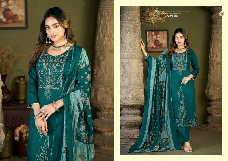 Kalamkari Vol 1 By Radhika Azara Jam Cotton Dress Material 